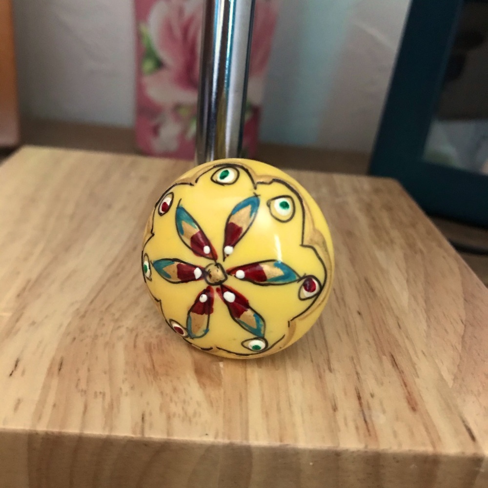 4 bohemian style door knobs